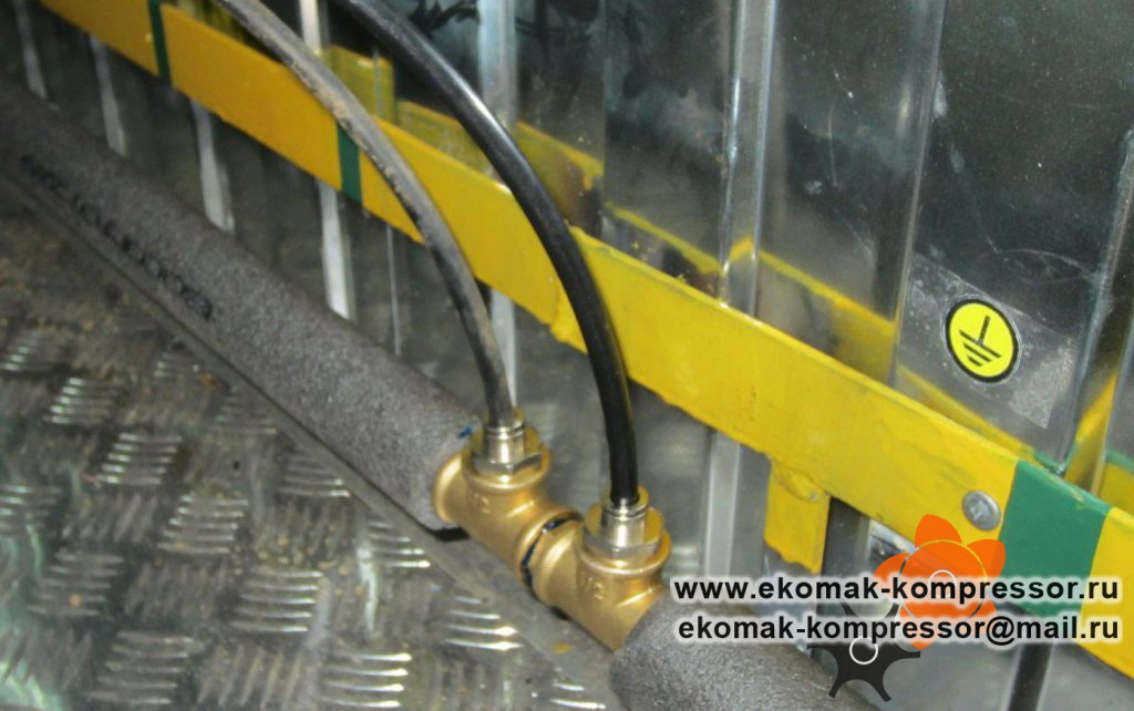 Заземление - модульная компрессорная станция Ekomak